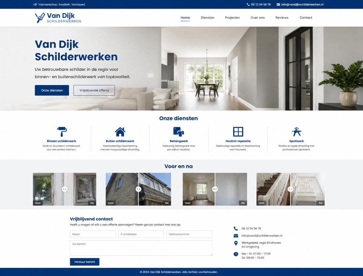 Screenshot van Van Dijk Schilderwerken