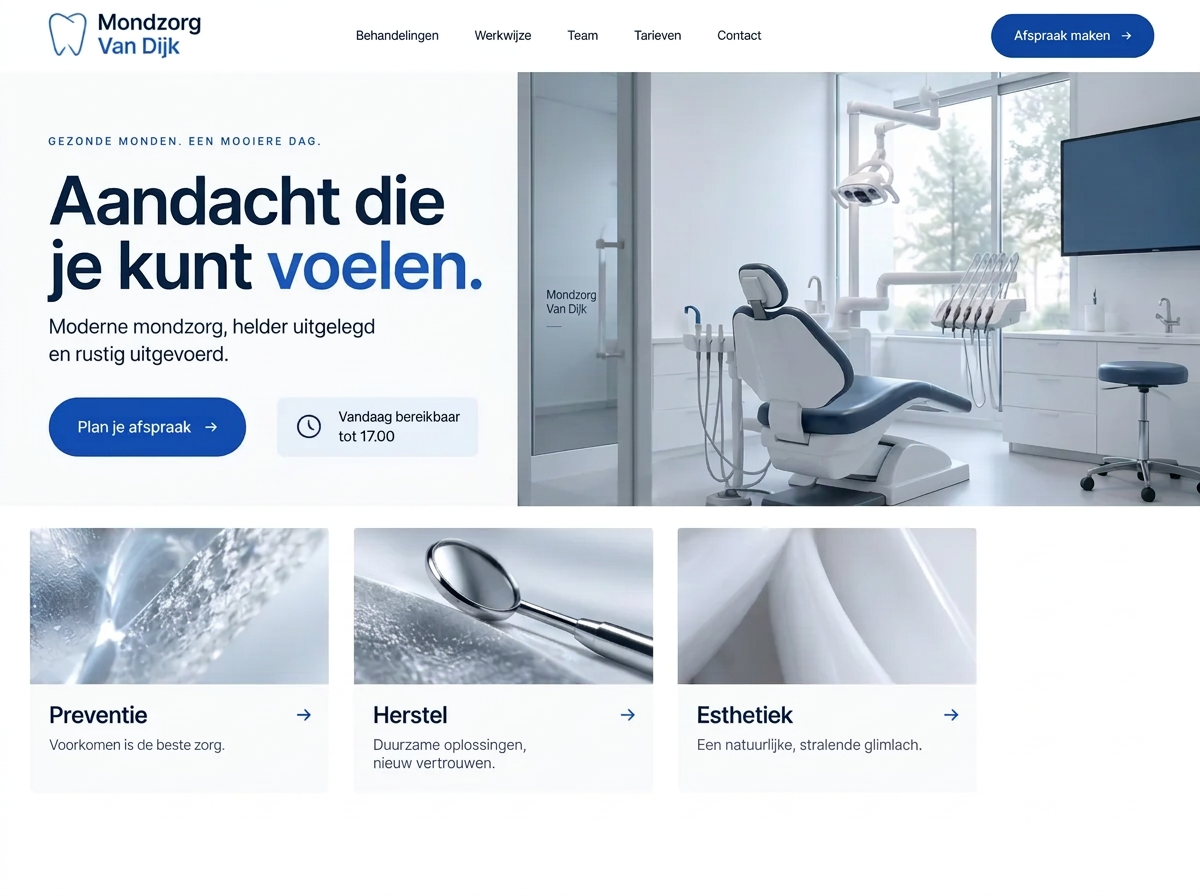 Screenshot van Mondzorg Van Dijk