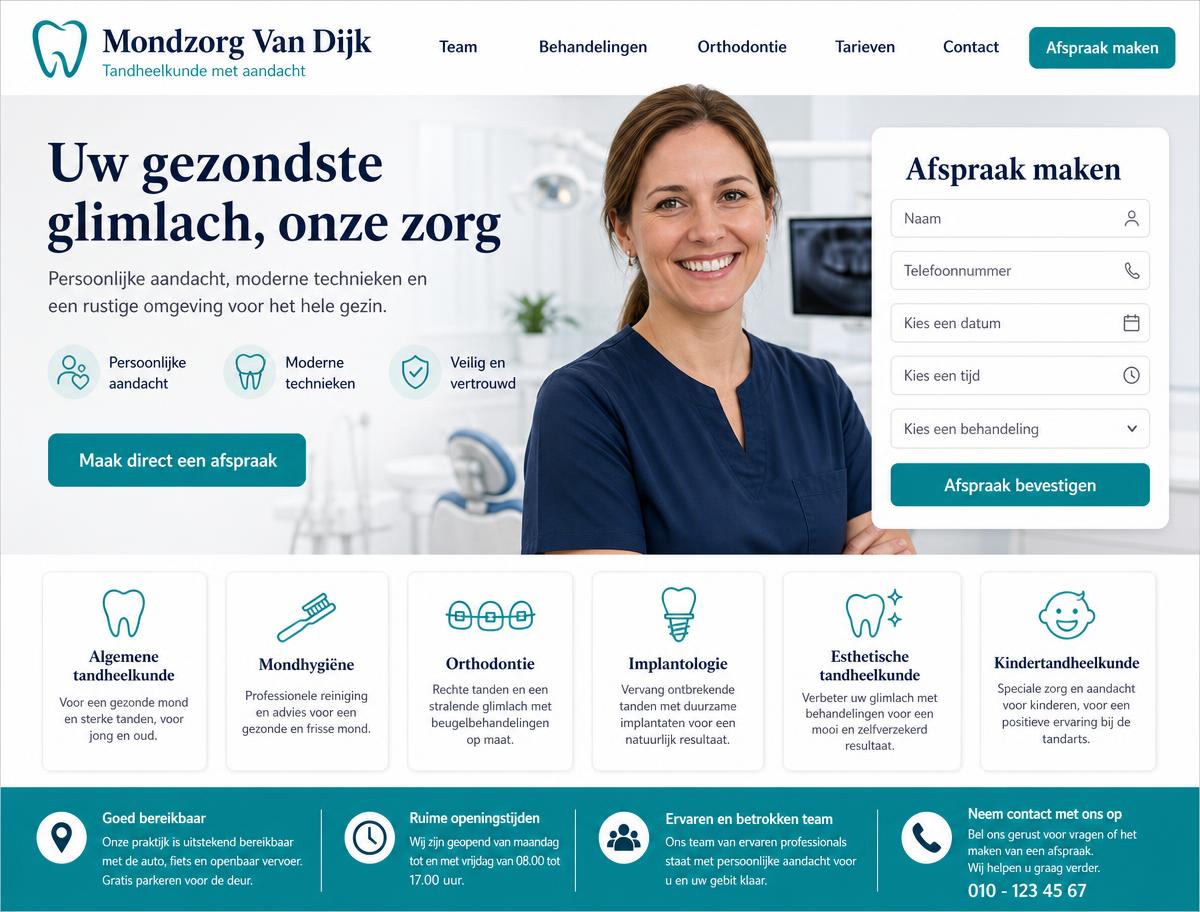 Screenshot van Mondzorg Van Dijk