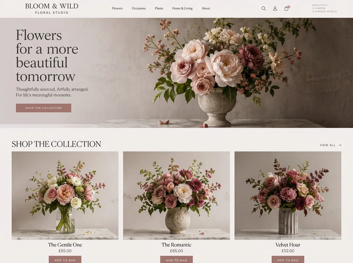 Screenshot van Bloom & Wild Floral Studio